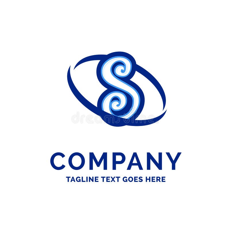 Conception Logo Design bleu de nom de la société de S illustration stock Conception Logo Design bleu de nom de la société de S illustration stock