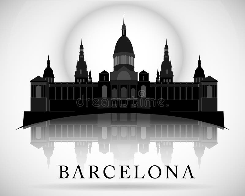 Conception moderne d'horizon de ville de Barcelone l'espagne illustration de vecteur Conception moderne d'horizon de ville de Barcelone l'espagne illustration de vecteur