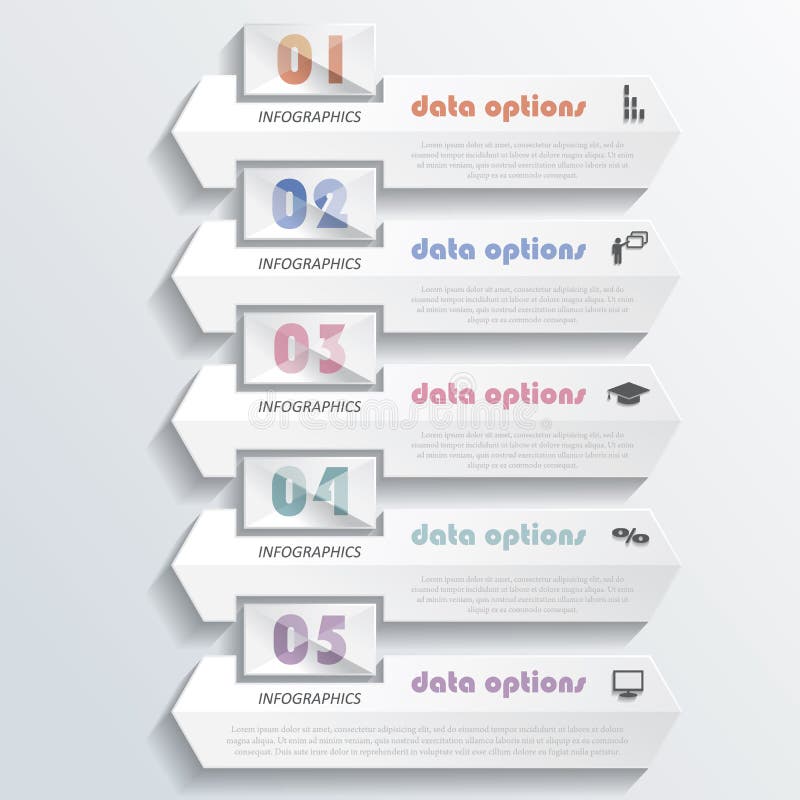Conception moderne d'infographics avec des nombres illustration libre de droits Conception moderne d'infographics avec des nombres illustration libre de droits