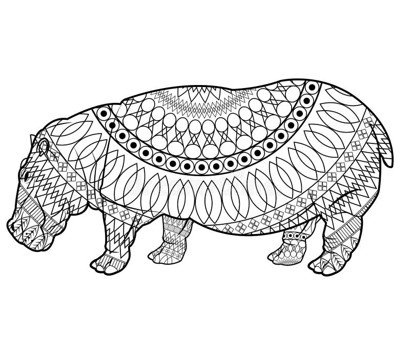 Koala De Style De Zentangle Griffonnage Tiré Par La Main Blanc Noir Illustration de Vecteur