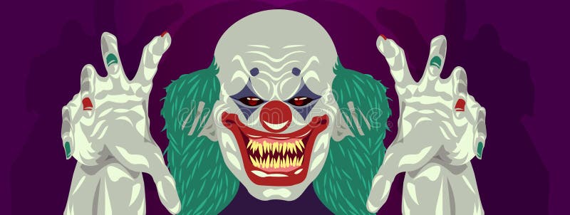 Conception plate de clown de costume de Halloween de clown illustration stock Conception plate de clown de costume de Halloween de clown illustration stock
