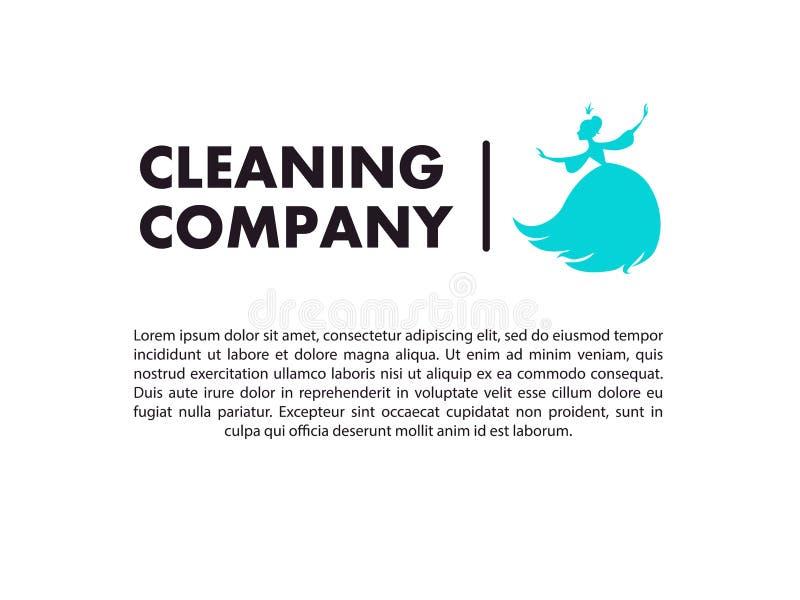 Conception plate de logo de vecteur pour la société de nettoyage