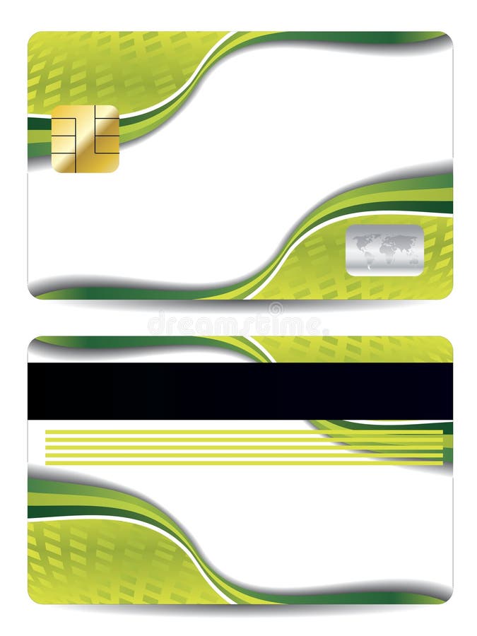 Conception verte abstraite par la carte de crédit illustration de vecteur
