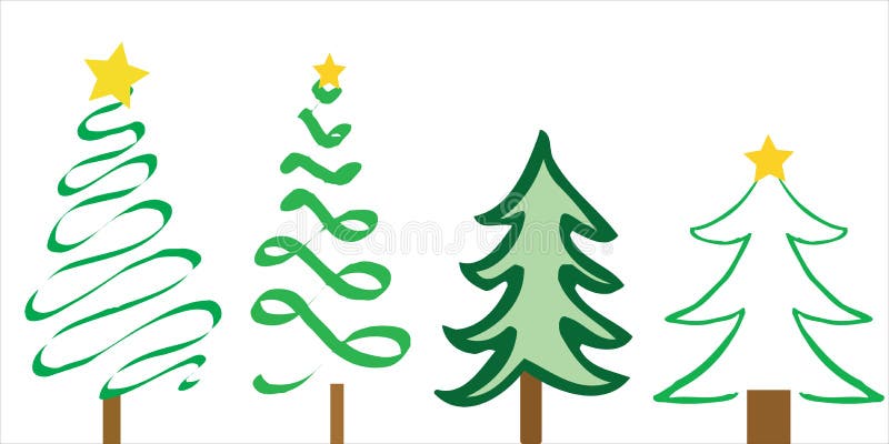 Conceptions d'arbre de Noël illustration de vecteur Conceptions d'arbre de Noël illustration de vecteur