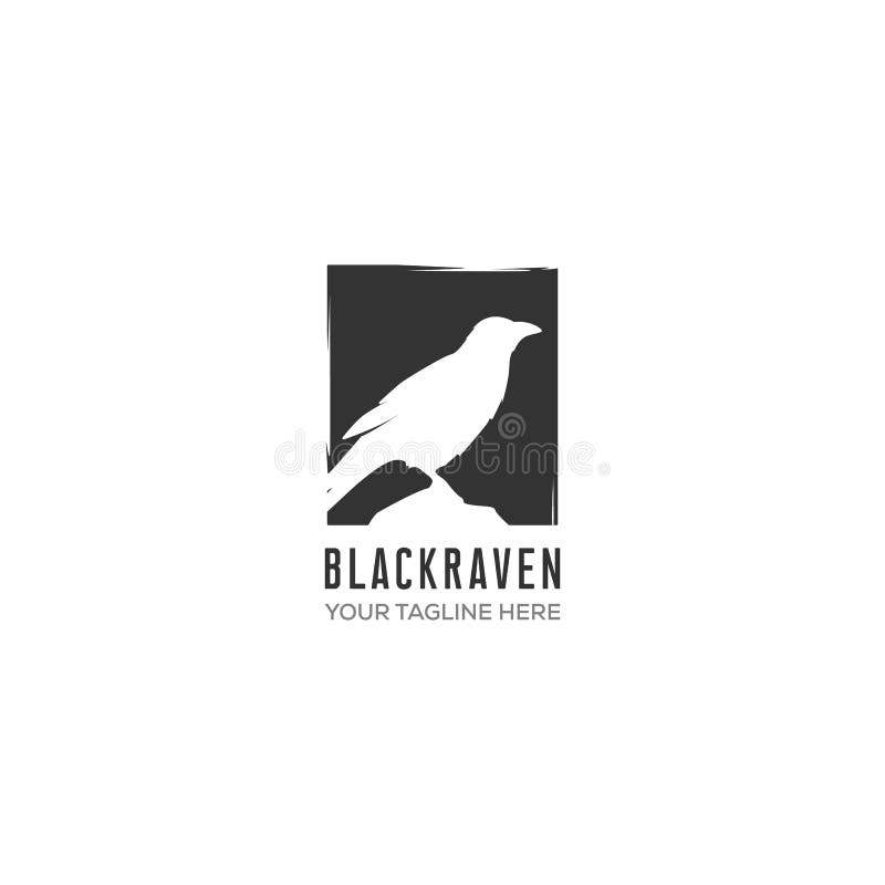 Conceptions de logo de Raven illustration stock Conceptions de logo de Raven illustration stock