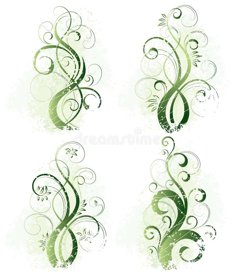 Conceptions florales abstraites illustration stock Conceptions florales abstraites illustration stock