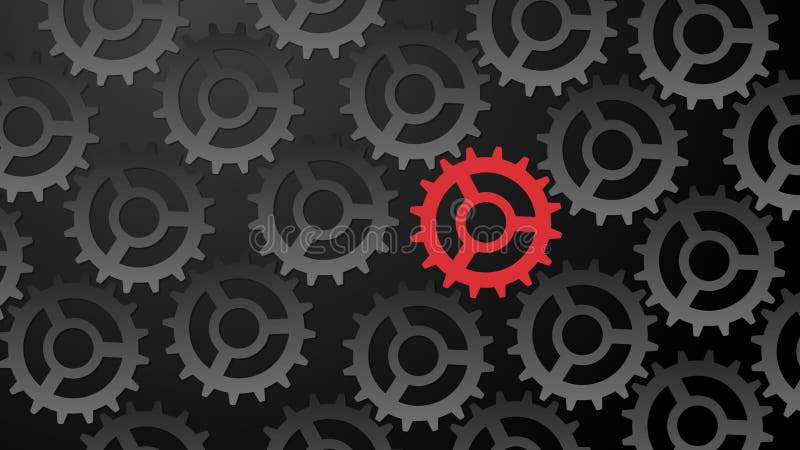 Concepto abstracto de colaboración en equipo de inteligencia informática. antecedentes científicos industriales y de movimiento em libre illustration
