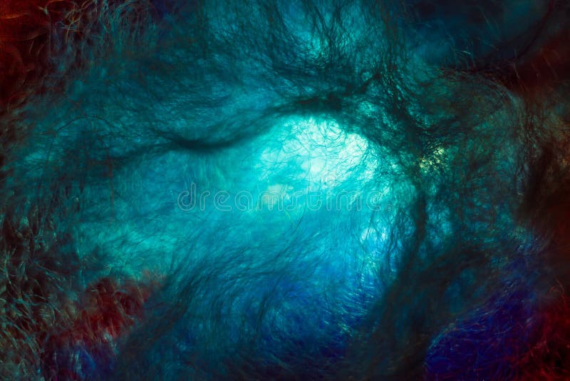 Concepto abstracto del agujero de gusano de viaje temporal en el espacio, Big Bang o una red neuronal