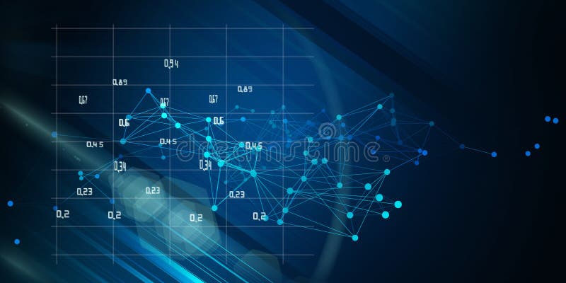 Concepto abstracto moderno de la calidad de la cuadrícula de datos de análisis de decisiones de algoritmo. visualización empresari imagenes de archivo