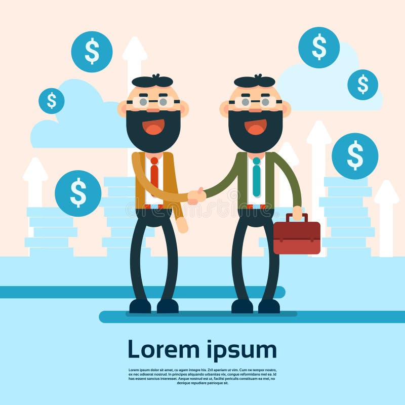 Concepto acertado del acuerdo de la mano de la sacudida del hombre de negocios dos libre illustration Concepto acertado del acuerdo de la mano de la sacudida del hombre de negocios dos libre illustration