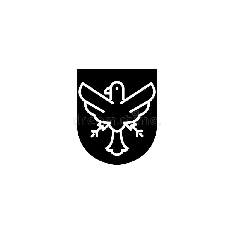 Concepto alemán del icono del negro del emblema del águila Símbolo plano del vector del emblema alemán del águila, muestra, ejemp libre illustration Concepto alemán del icono del negro del emblema del águila Símbolo plano del vector del emblema alemán del águila, muestra, ejemp libre illustration