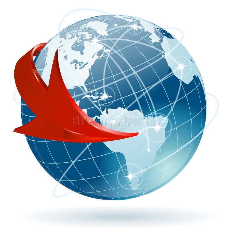 Concepto - asunto global stock de ilustración