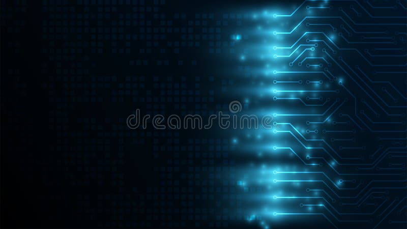 Concepto de alta tecnología de la comunicación digital en el fondo azul marino FO inforgraphic Fondo digital abstracto ilustración del vector