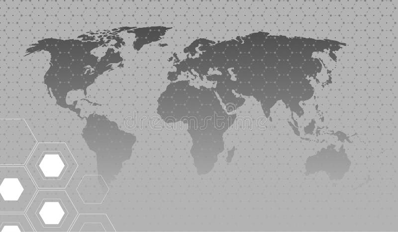 Concepto de conexión de red global y conexiones de datos stock de ilustración
