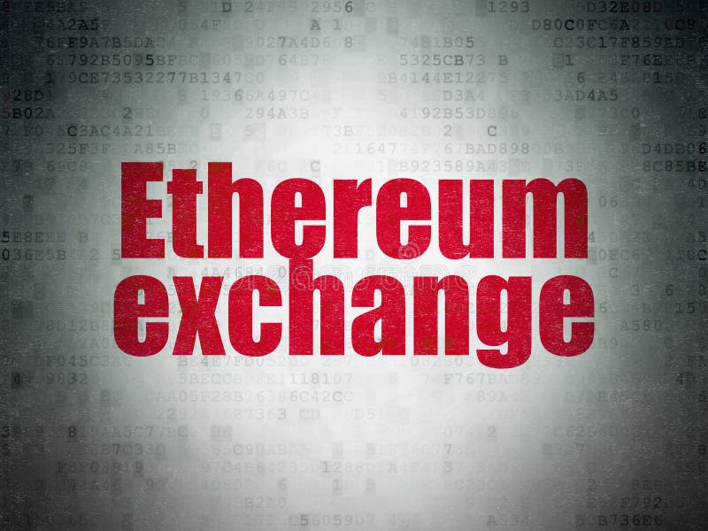 Concepto De Cryptocurrency Intercambio De Ethereum En Fondo Del Papel