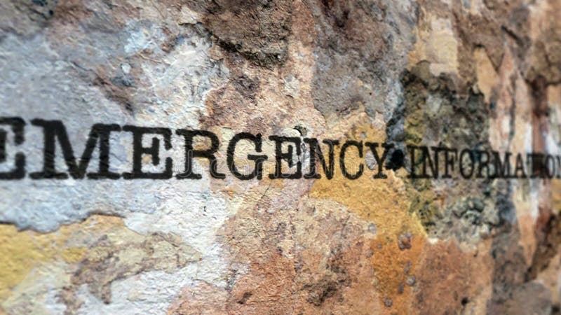 Concepto de gruñón de información de emergencia