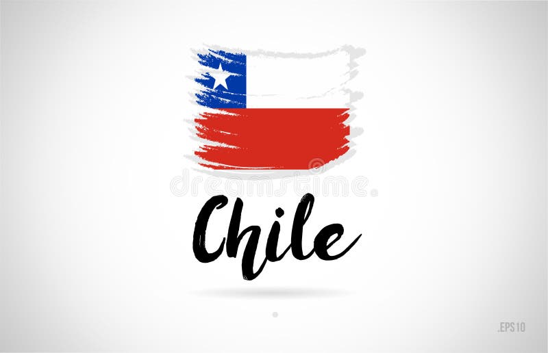 Concepto De La Bandera De País Del Chile Con El Logotipo Del Icono Del  Diseño Del Grunge Ilustración del Vector - Ilustración de insignia, chile:  127992903