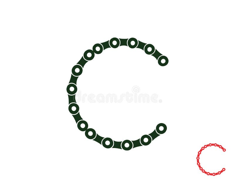 Concepto De La Cadena Del Logotipo De La Letra C Ilustración del Vector