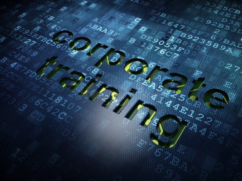 Concepto de la educación: Entrenamiento corporativo en fondo de pantalla digital fotografía de archivo libre de regalías Concepto de la educación: Entrenamiento corporativo en fondo de pantalla digital fotografía de archivo libre de regalías