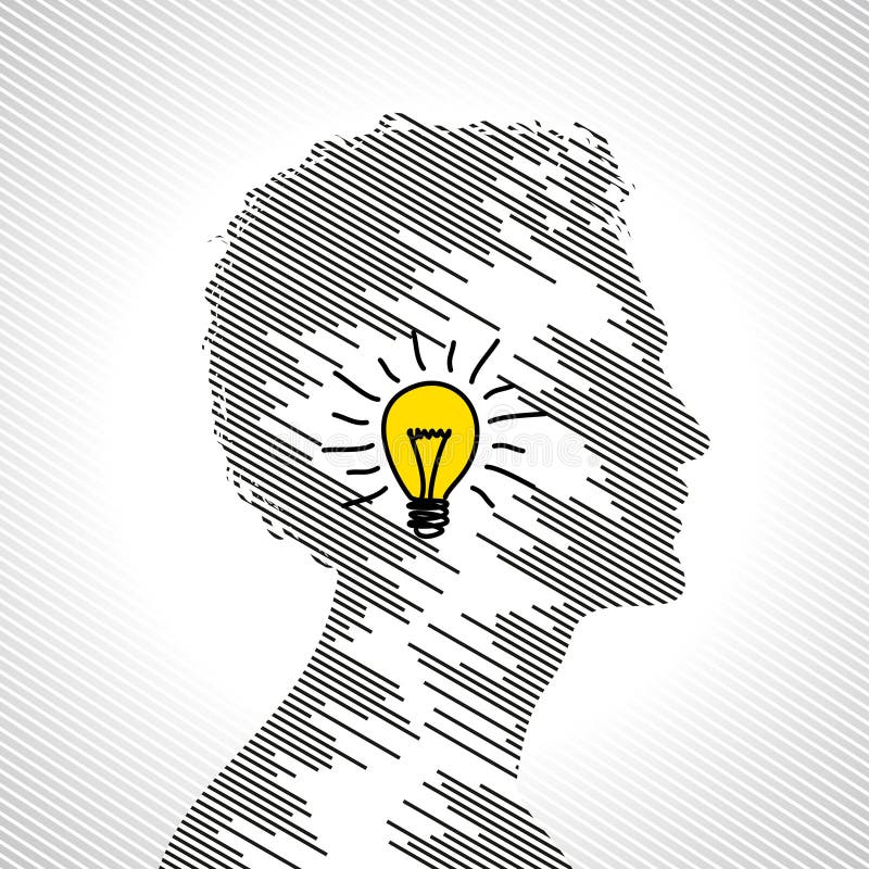 Concepto de la idea con la pista humana ilustración del vector Concepto de la idea con la pista humana ilustración del vector