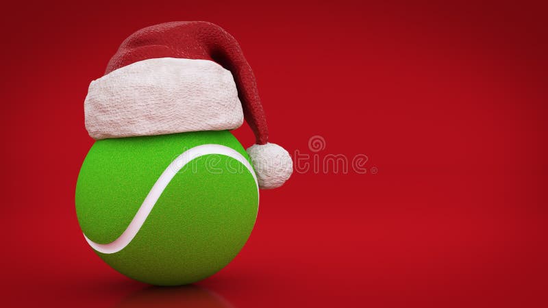 Concepto de la Navidad Pelota de tenis ilustración del vector Concepto de la Navidad Pelota de tenis ilustración del vector