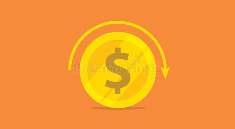 Concepto de la rentabilidad de la inversión del ROI con el icono y el balanceo de vuelta de la flecha del círculo - vector del di ilustración del vector Concepto de la rentabilidad de la inversión del ROI con el icono y el balanceo de vuelta de la flecha del círculo - vector del di ilustración del vector
