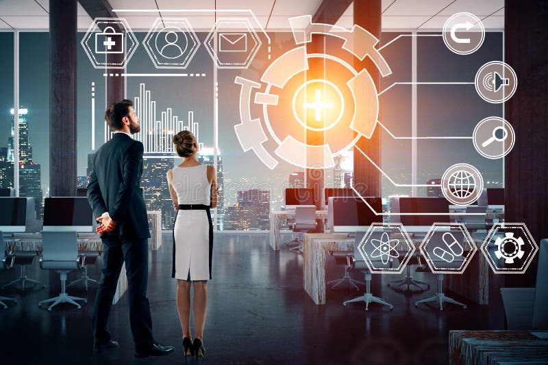 Concepto de la tecnología, del futuro, de la innovación y de la red fotos de archivo libres de regalías
