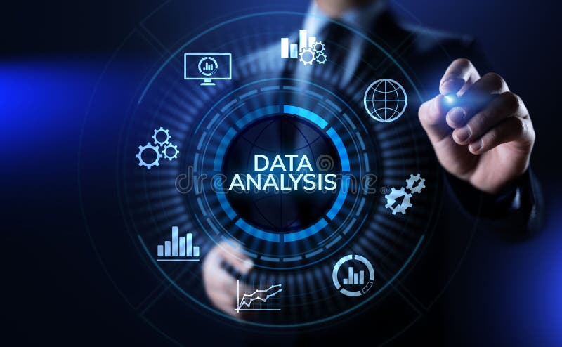 Concepto de la tecnología de Internet del analytics de la inteligencia empresarial del análisis de datos fotografía de archivo