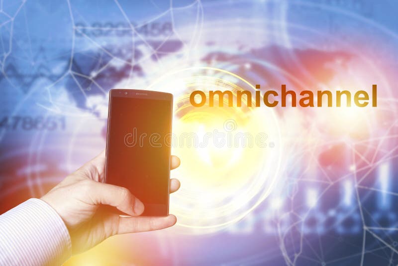 Concepto de la venta al por menor de Omnichannel imagen de archivo libre de regalías Concepto de la venta al por menor de Omnichannel imagen de archivo libre de regalías