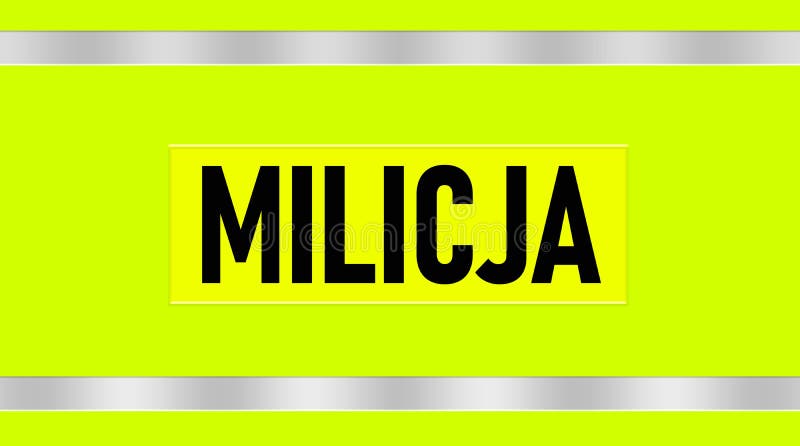 Concepto de logotipo de milicja texto negro colocado en un fondo amarillo verde brillante.