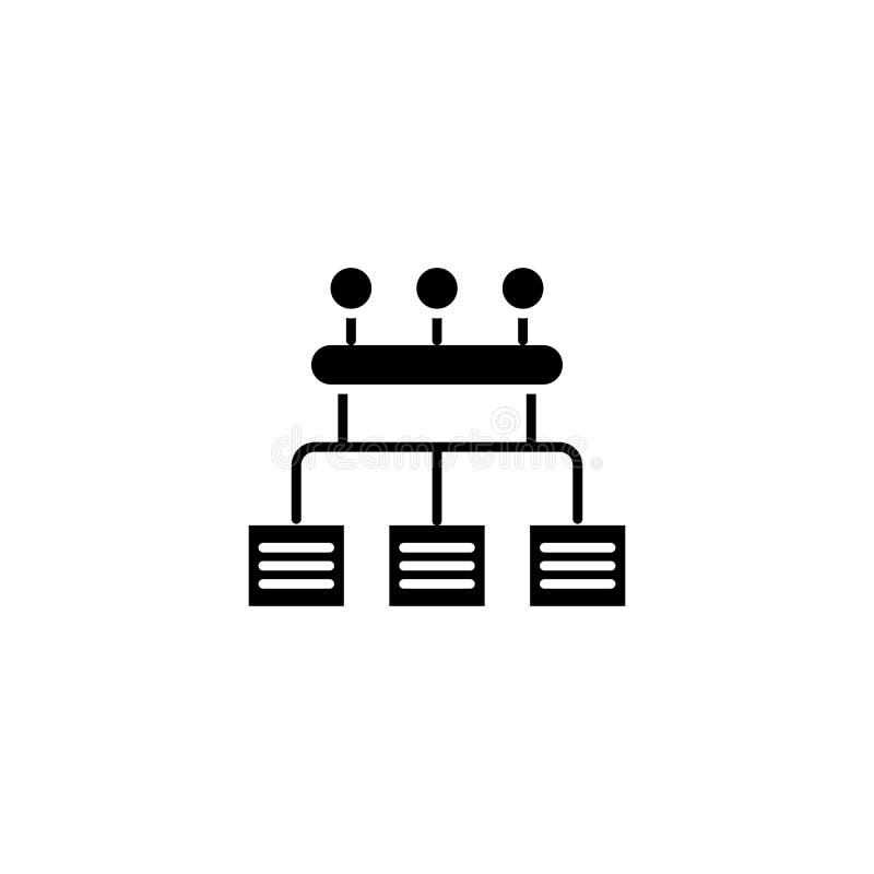 Concepto de organización del icono del negro de la estructura de la hora Símbolo plano del vector de la estructura de organizació libre illustration Concepto de organización del icono del negro de la estructura de la hora Símbolo plano del vector de la estructura de organizació libre illustration