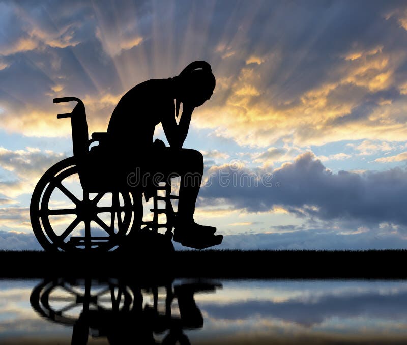 Concepto de personas con discapacidades que experimentan pena y tristeza