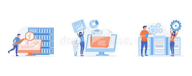 Concepto de recopilación y análisis de información libre illustration