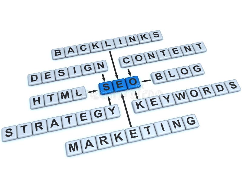 Concepto de SEO imagenes de archivo Concepto de SEO imagenes de archivo