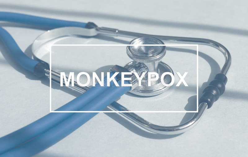 Concepto de virus monkeypox. tipo de viruela de mono imagen de archivo
