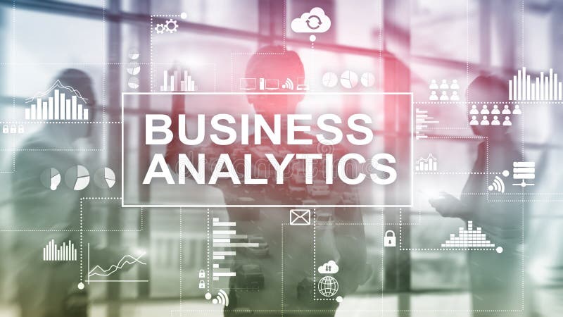 Concepto del analytics del negocio en fondo de la exposici?n doble imagen de archivo Concepto del analytics del negocio en fondo de la exposici?n doble imagen de archivo