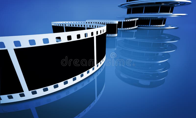 Classic film strip and reels. Classic film strip and reels