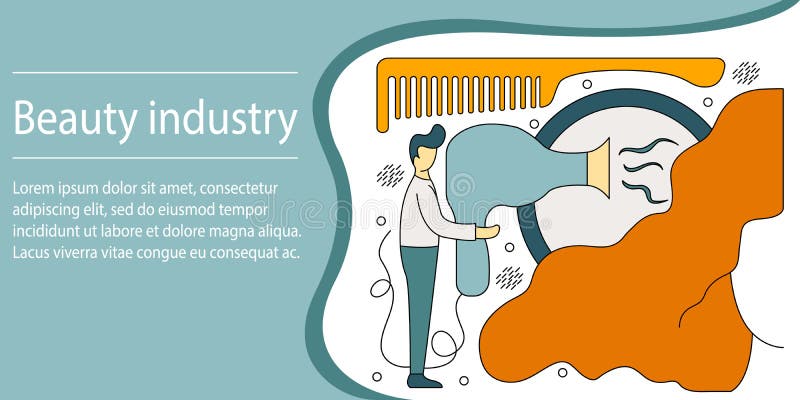 Concepto del ejemplo del vector de industria de la belleza Plano creativo libre illustration Concepto del ejemplo del vector de industria de la belleza Plano creativo libre illustration