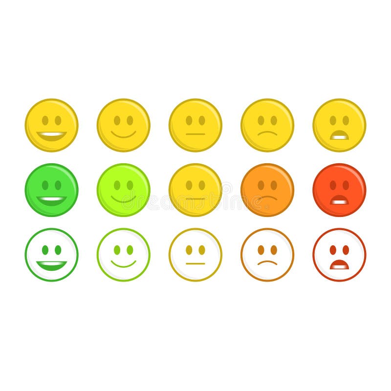 Concepto del emoticon de la reacción stock de ilustración Concepto del emoticon de la reacción stock de ilustración