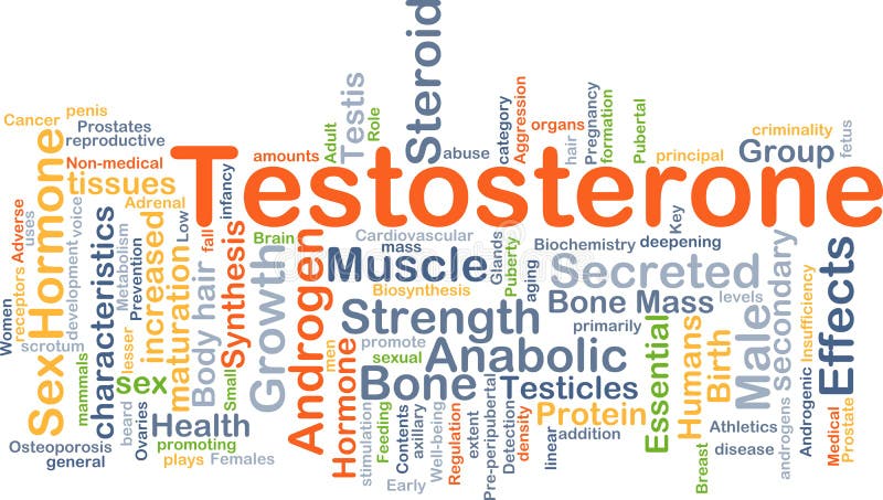 Concepto del fondo de la testosterona