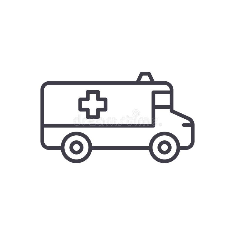 Concepto del icono del negro del coche de la ambulancia Símbolo plano del vector del coche de la ambulancia, muestra, ejemplo libre illustration Concepto del icono del negro del coche de la ambulancia Símbolo plano del vector del coche de la ambulancia, muestra, ejemplo libre illustration