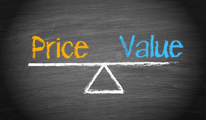 Concepto del negocio del precio y del valor