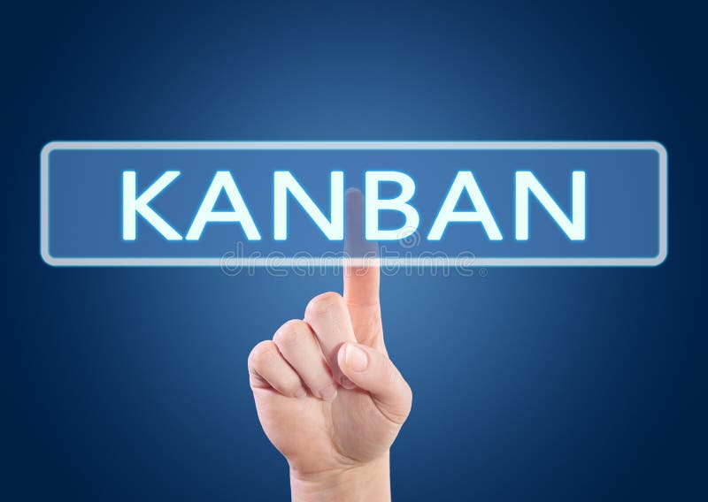 Concepto del texto de Kanban fotografía de archivo libre de regalías Concepto del texto de Kanban fotografía de archivo libre de regalías
