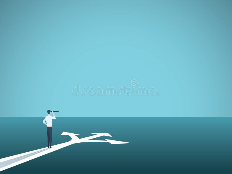 Concepto del vector de la decisión del negocio o de la carrera Empresaria que se coloca en los cruces Símbolo del desafío, opción ilustración del vector Concepto del vector de la decisión del negocio o de la carrera Empresaria que se coloca en los cruces Símbolo del desafío, opción ilustración del vector