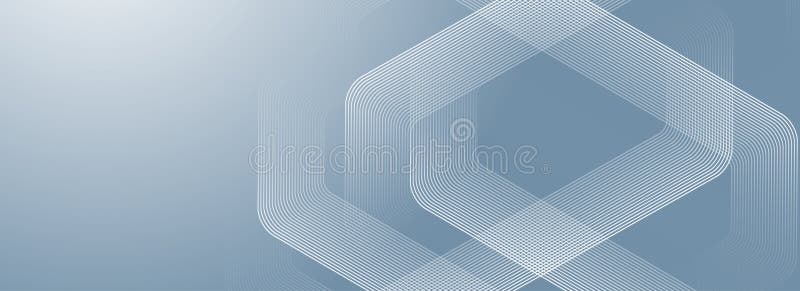Concepto digital futurista con hexágonos tecnológicos. Fondo abstracto digital exagerado. Diseño de líneas de rayas hexagonales pa ilustración del vector