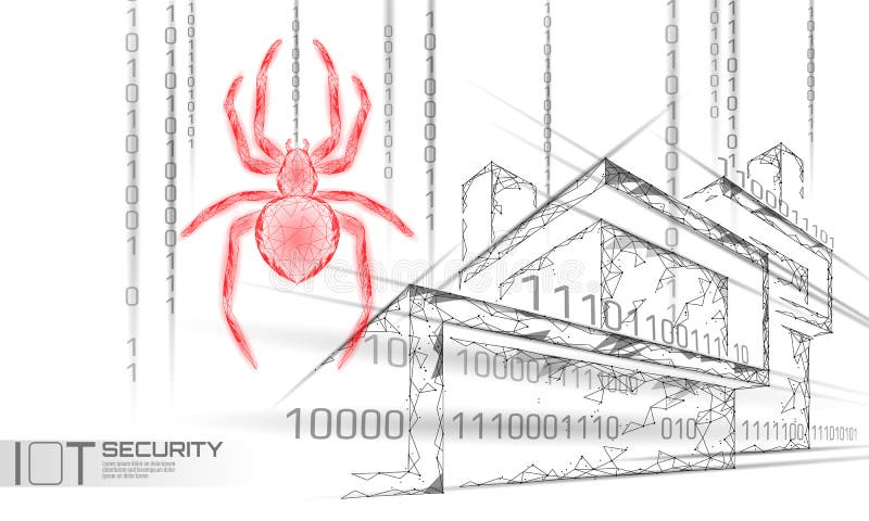 Concepto elegante de la araña del cybersecurity de la casa IOT Internet personal de la seguridad de los datos del ataque cibernét libre illustration Concepto elegante de la araña del cybersecurity de la casa IOT Internet personal de la seguridad de los datos del ataque cibernét libre illustration