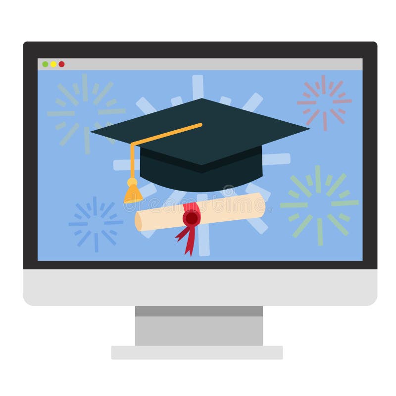 Concepto en línea de la educación Entrenamiento y distancia de Digitaces ilustración del vector Concepto en línea de la educación Entrenamiento y distancia de Digitaces ilustración del vector