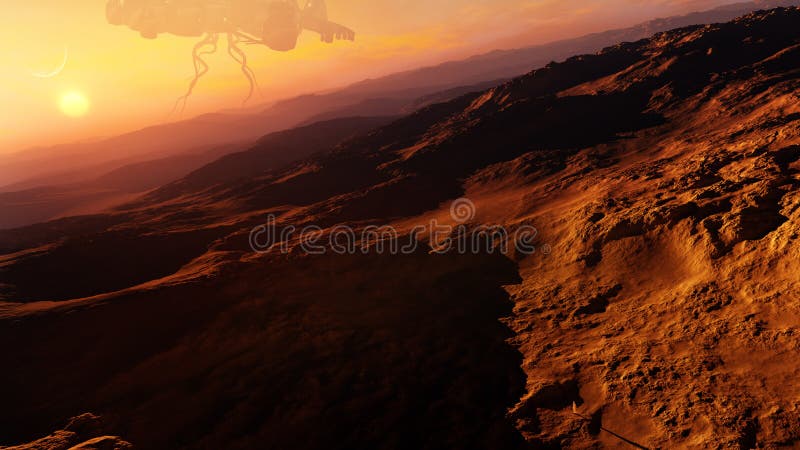 Concepto extranjero del planeta del desierto libre illustration Concepto extranjero del planeta del desierto libre illustration