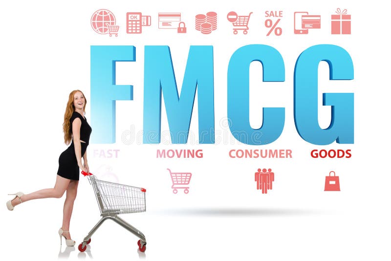 Concepto fmcg de bienes de consumo de rápida circulación foto de archivo libre de regalías