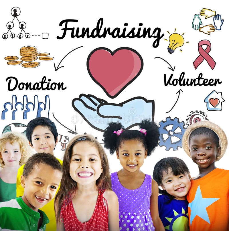 Concepto Fundraising del bienestar de la caridad del corazón de la donación